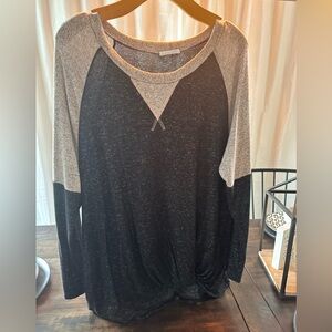 First Love Blouse Grey Size Large